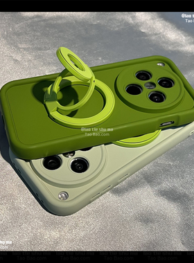 芥末绿色三折叠磁吸支架适用荣耀400/300/90GT手机壳200/X50全包镜头60/100/70PRO防摔80畅玩30软40Plus情侣