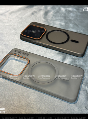 骑士半透灰黑色内置磁吸适用TURBO4小米17PRO MAX/15/14手机壳K80磨砂超薄Note14PRO+红米K70充电K60耐脏13硬