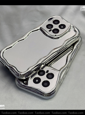 高级感电镀银色镜面适用OnePlus一加ACE5/13/12手机壳1+ACE2V简约ACE2全包Pro硅胶3至尊版波浪光面软壳新款