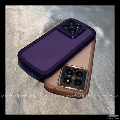 高级感透明磨砂边框适用IQOO12/11手机壳iqooneo7竞速版iqoo z8/6se纯色Z5/U3X暗紫色Z6防摔10/Z3X全包7/9PRO