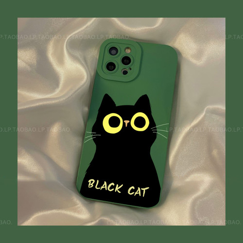黑色猫咪臭水沟绿色适用OPPOK10