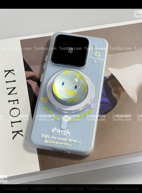 磁吸充电蓝色玻璃地球支架适用Magic8/7荣耀400/300/X60手机壳魔术6PRO内置磁铁Ultra支架X9C可爱男新款光栅