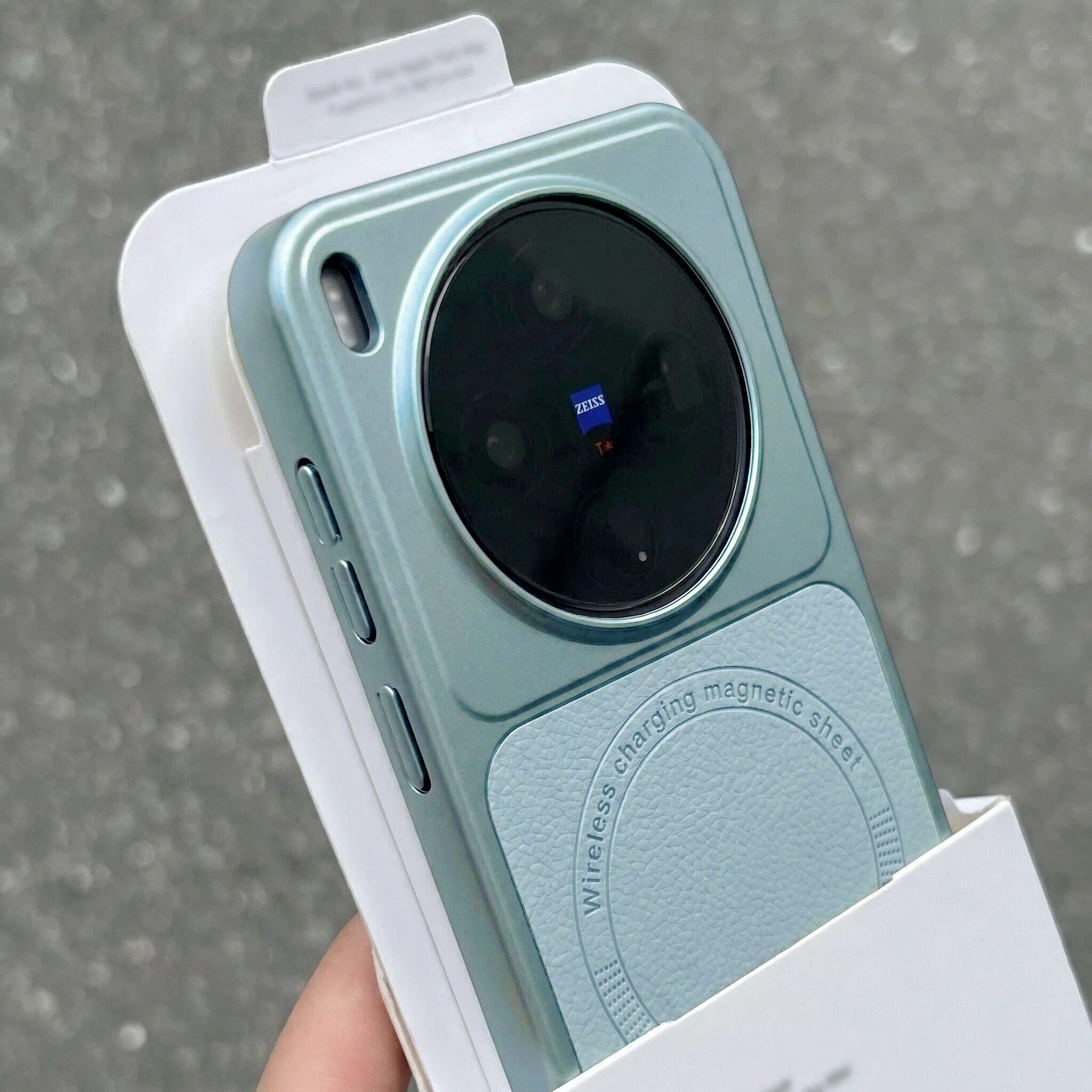 冰川绿色荔枝纹磁吸Find X8Ultra/X7/X9s适用OPPO Reno16/15/14手机壳13pro/A6电镀皮质拼接A5秒变3软防指纹图片