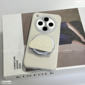 5pro山丘支架1 耐脏液态硅胶奶白色磁吸壳FIND 13T果冻X8Ultra软 Reno15 13手机壳14一加ACE6 X8s适用OPPO