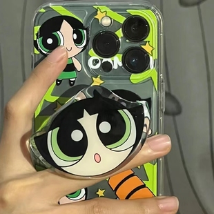 支架K40S女款 13透明12PRO K60E K70 5绿色软壳防摔 可爱小众适用TURBO4红米k80小米17 CIVI3 15T手机壳Note14