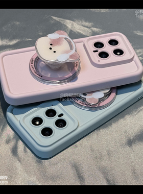 卡通可爱粉英文猫咪findX8s+/x9适用OPPO Reno14/13/12手机壳7/8pro+磁吸支架K10/15小众6/4se女A93S/7硅胶11