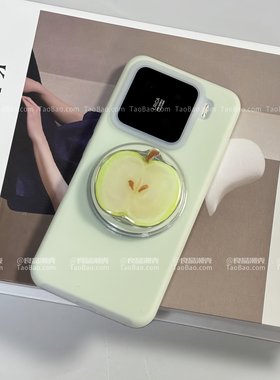 耐脏磁吸壳曼波绿色Reno13适用OPPO FINDX8手机壳一加ACE5苹果支架13pro软糯防摔液态硅胶创意小清新少女新款