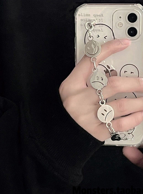 适用链条表情笑脸K90小米17/15/14手机壳NOTE13个性12PRO+女TURBO4透明CIVI5/3/K80全包K70/K60防摔K50/K40S