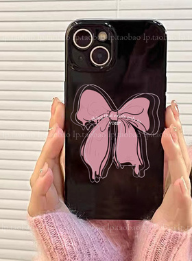 适用find x8S+甜酷风粉蝴蝶结OPPO Reno 13手机壳K12/11/A3i/X6/K10辣妹A5/4/A72/A5/X7Ultra/8pro+/9/10/A1X