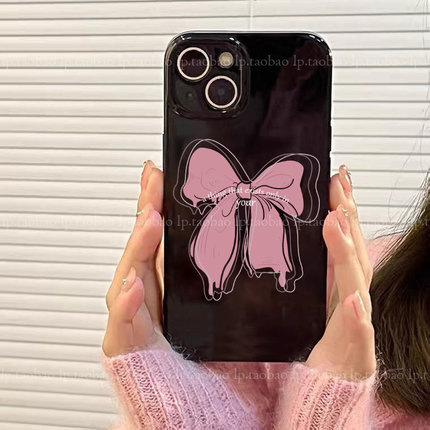 适用find x8S+甜酷风粉蝴蝶结OPPO Reno 13手机壳K12/11/A3i/X6/K10辣妹A5/4/A72/A5/X7Ultra/8pro+/9/10/A1X