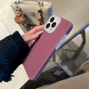 手机壳简约X7Ultra耐脏12Pro一加13T全包ACE6 秋冬显白梅子色果冻真液态硅胶Reno15 X8s FindX9 14适用OPPO