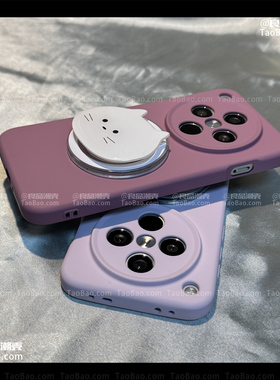 磁吸白色猫咪支架适用Mate60PRO+华为Nova13/11手机壳12ultra软壳P70全包10硅胶P40可爱30情侣8女款9液态7套