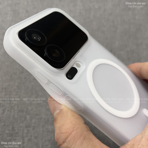 ins超薄透白色软糯Q弹按键磁吸充电适用Mate60/80PRO MAX华为Pura 70手机壳P70全包+防摔液态硅胶色果冻磨砂