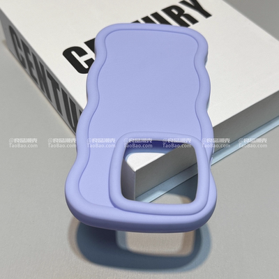 ins小众设计淡紫色大波浪适用POCOX7小米14T手机壳14ultra红米Note14高级感简约磨砂软13PRO+气囊加厚防摔女