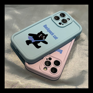 X80PRO X100手机壳S17 X90新款 X60 Y33S ins背包小猫可爱Y78 S10防摔Y77e全包Y76S硅胶Y52S软壳y35 适用VIVO