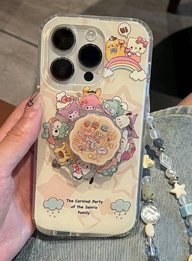 KT猫旋转摩天轮适用K80小米15/14手机壳K60红米k40S韩风Note9支架K70/12/TURBO3女款9硅胶11软10s/K50/13pro+