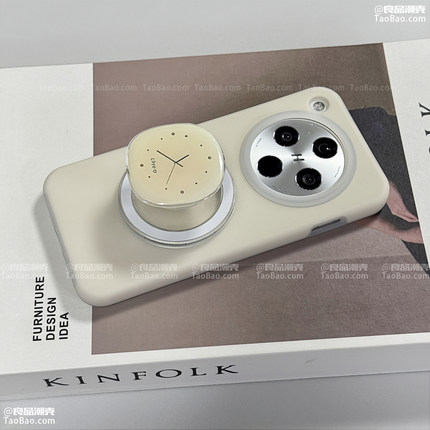 ins小众设计时钟FIND X9/X8S适用OPPO Reno15/14/13一加ACE5/6T手机壳pro软糯液态硅胶1+13果冻奶白色X7Ultra