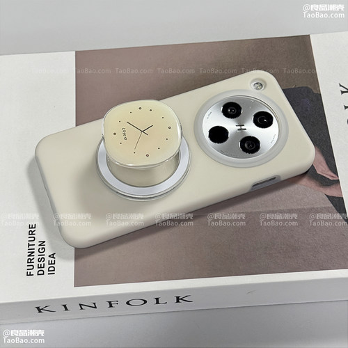 ins小众设计时钟FIND X9/X8S适用OPPO Reno15/14/13一加ACE5/6T手机壳pro软糯液态硅胶1+13果冻奶白色X7Ultra
