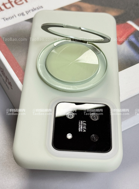 果冻壳360°可旋转金属支架适用IQOO15/13手机壳IQOO Neo9/Z10/12新款Z8液态硅胶Z9 turbo/neo8绿色PRO/11S/7