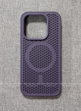 暗夜深紫色散热网洞磁吸充电适用15一加ACE6T/ACE5手机壳OPPO FindX9透气13防滑12防摔3PRO软边硬背板肤感套