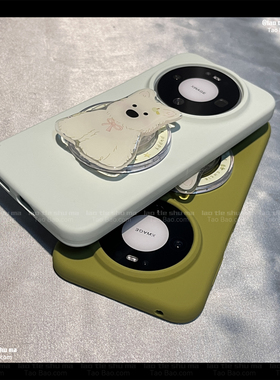 耐脏液态硅胶蝴蝶结狗磁吸支架适用12S小米17Ultra/15手机壳Note14红米k80至尊版K70软糯13PRO+新款K60创意90