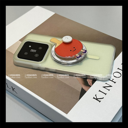 趣味乒乓球磁吸支架适用OPPO Reno13/9手机壳Find X8/X7ultra软壳X6内置磁铁10/11/12充电A2简约A3PRO/8PRO+