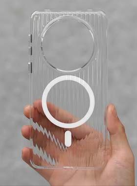 高级感PC瓦楞条纹S50适用VIVO X300/X200S手机壳x100 ultra高清透亮X90S透明光栅PRO简约MINI光缆硬防摔磁吸