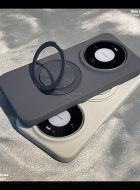 高级钛灰色360°旋转支架适用Realme真我GT5PRO手机壳Neo7/GT8耐脏液态硅胶6se软糯耐脏GT7PRO竞速版小众潮男