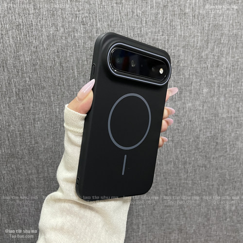 纯黑色内置磁吸充电适用谷歌Pixel 11pro手机壳Google 10A/9A磨砂轻薄8A/7A/6A高级感大孔PC硬男女简约保护套