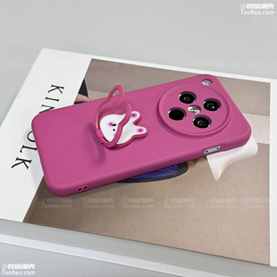 火龙果色简约S30适用VIVO X200PRO MINI手机壳X100s兔子支架Y200GT全包镜头小孔X90玫红硅胶S18软壳S20女S19