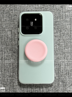 清新绿色简约硅胶圆形支架适用IQOO Z9TURBO+手机壳IQOO neo10简约磨砂Z9/8PRO/Z3防摔U5大孔7PRO软壳6SE小众