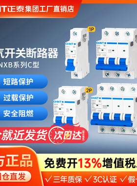 正泰空气开关NXB断路器2P63a带漏电保护器家用32a三相3P空调总闸