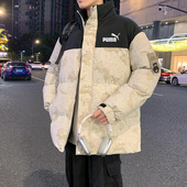 外套 加厚保暖潮牌面包服大码 奥莱专柜羽绒棉服男立领迷彩冬季 新款