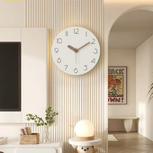 简约现代奶油风2026新款 大创意挂钟客厅静音石英钟表北欧壁挂时钟