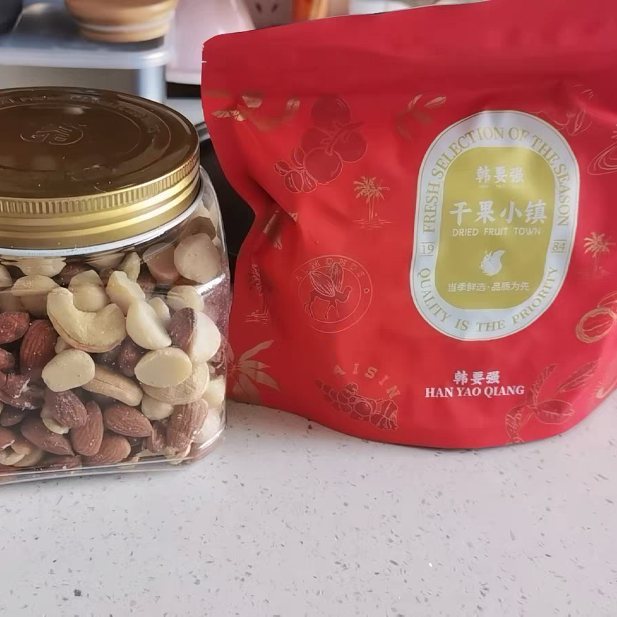 韩要强干果小镇现烤混合坚果仁罐装300g袋装500g非油炸休闲零食