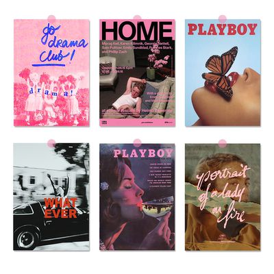 卧室美式复古海报满6张买6送6