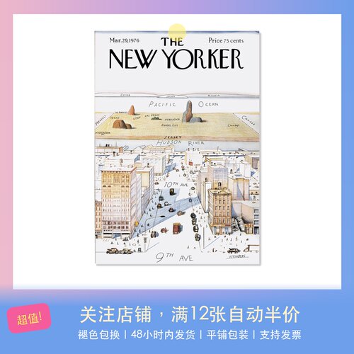 纽约客海报｜欧式简约小众｜New Yorker｜清新文艺卧室工作室海报