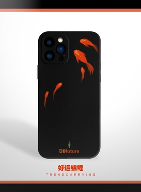 好运锦鲤手机壳苹果16全包小众适用于iPhone17promax原创设计高级感新中式1314创意黑色保护壳15plus