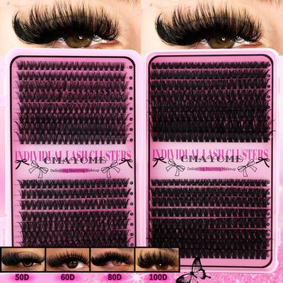 640Cluster D Curve Single Cluster False Eyelash Adhesive Set