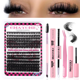 capacity curve DIY false large 60D80D eyelashes segmented