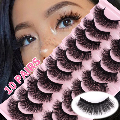 10 pairs of explosive hair style messy thick false eyelashes