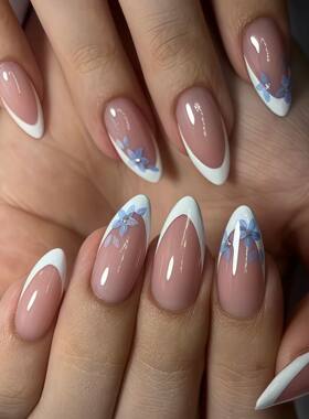 30 pieces of white sweet ins style fake nails白色ins风假指甲