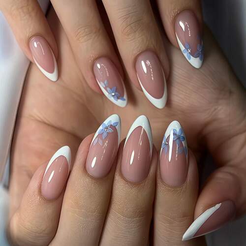 30 pieces of white sweet ins style fake nails白色ins风假指甲