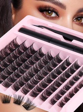 Segmented false eyelash adhesive tweezers set分段式假睫毛