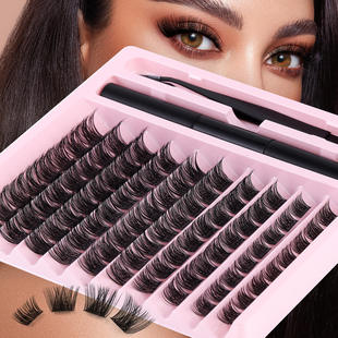 set分段式 Segmented 假睫毛 tweezers adhesive false eyelash