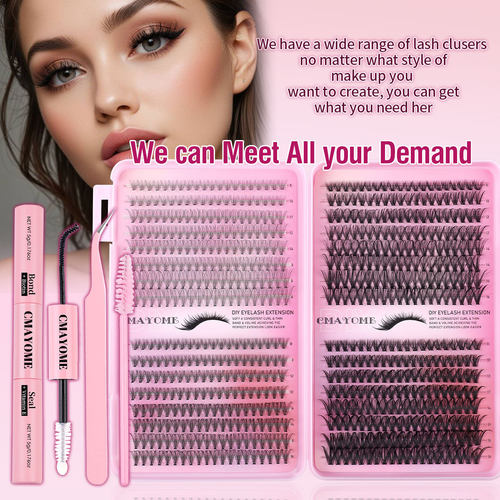 Eyelash Book 640 Cluster Adhesive Extended False Eyelash Set