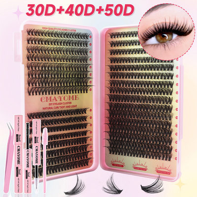 640 D-curve fake eyelashes 10-16mm DIY extension set假睫毛