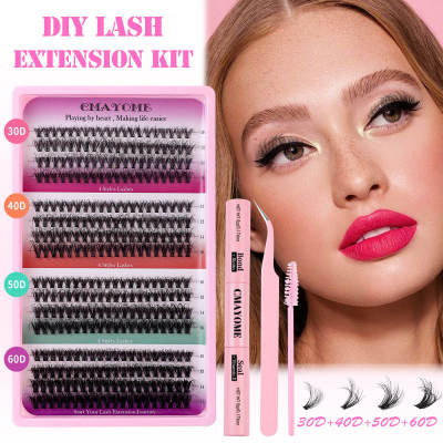 320 clusters false eyelashes naturally thick D-curve假睫毛