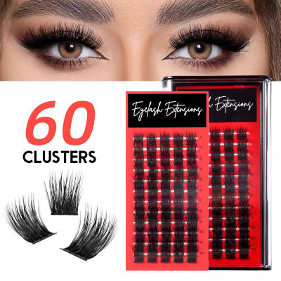 Segmented single cluster false eyelashes with large capacity