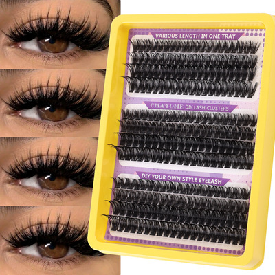 DIY extension set with 240 clusters of fake eyelashes, 100D
